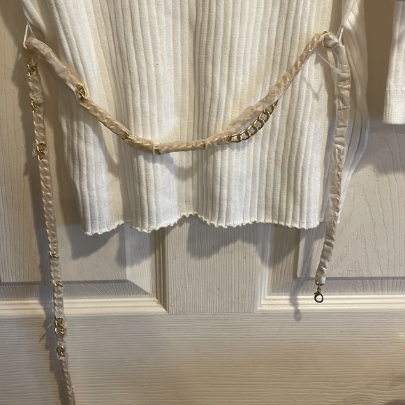 Lauren Ralph Lauren Tops | Lauren Ralph Lauren White Tan Quarter Zip Ribbed 3/4 - Picture 4 of 6